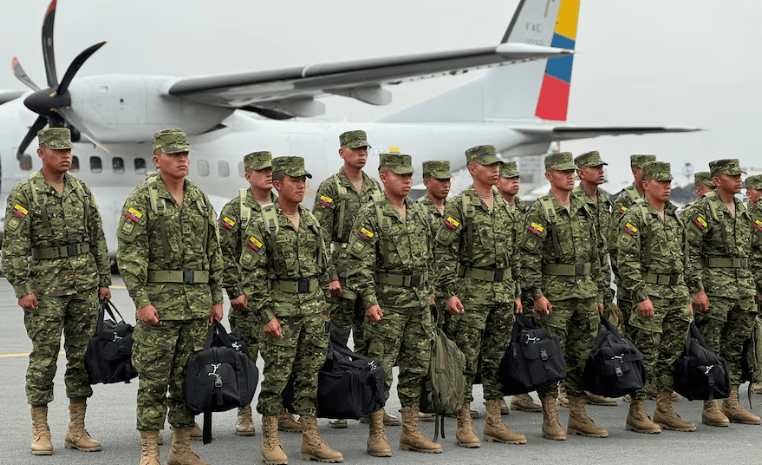 Llegada de militares recién graduados para reforzar las operaciones en Guayaquil y otras ciudades del país. Foto: Ministerio de Defensa