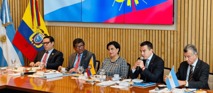 Presidente Noboa en reunion empresarial en Argentina