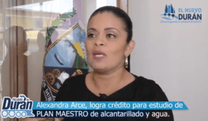 Alexandra Arce Plúas, como alcaldesa, hablaba del inicio del Plan Maestro del Agua Potable y Alcantarillado. Obra que no se concretó.