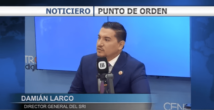 El director del SRI, Damián Larco en entrevista a Radio Centro