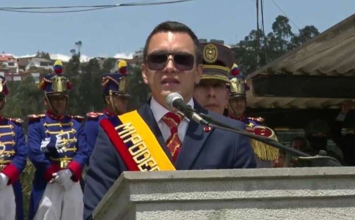 Presidente Daniel Noboa en acto conmemorativo del 10 de agosto de 1809