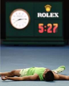 5h y 27m duró la final del Australian Open. Foto: Instagram @carlitosalcarazz