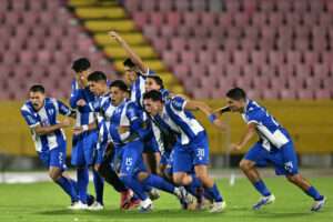 Victoria en penales (3-4) para Juventud de Uruguay. Foto: AFP 