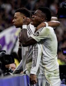 Autores de los goles: Kylian Mbappé (izq) y Vinicius Jr (der). Foto: Instagram @realmadrid