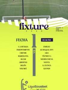 Fixture 2026. Foto: Instagram @ligapro