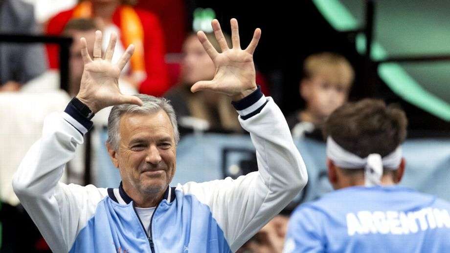 Javier Frana, entrenador de Argentina en Copa Davis. Foto: ESPN