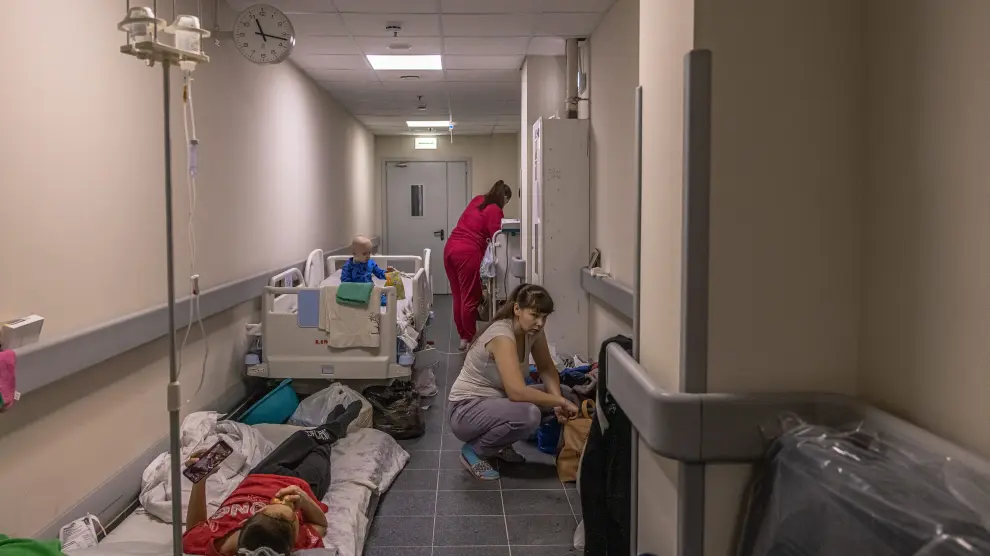 Un hospital en Kiev tras la invasión rusa.ROMAN PILIPEY