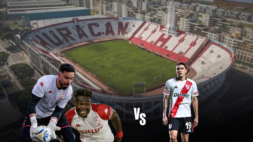 Ecuatorianos en la Liga Argentina: Galíndez y Caicedo de Huracán vs Páez de River Plate. Foto: C5N.