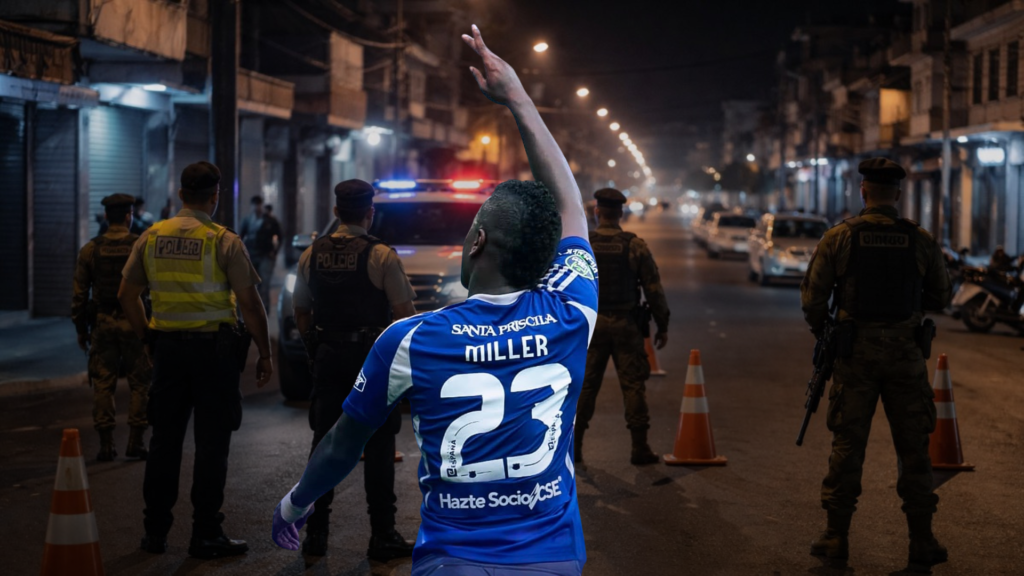 Miller Bolaños, detenido por circular a las 02:00 en Guayaquil. Foto: Diario Extra.