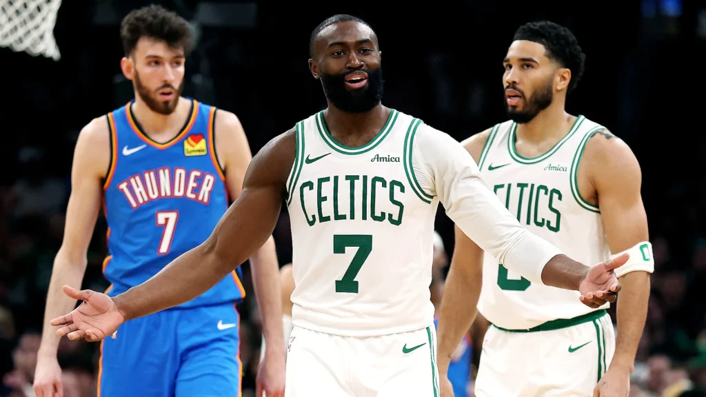 Celtics vs. Thunders en una noche de la NBA. Foto: NBA.