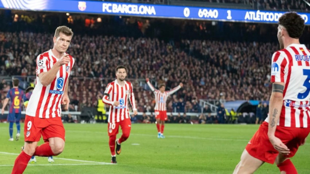 El segundo gol del equipo visitante; el Barça cayó 0-2 en el Camp Nou. Foto: @atleticodemadrid