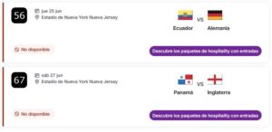 Página para adquirir las entradas para los partidos de Ecuador. Foto: Bianca Fuentes.