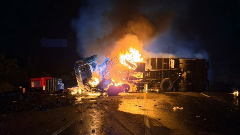 Tragedia en Los Ríos. Un siniestro de tránsito entre un camión y una camioneta dejó diez personas fallecidas y una herida en el ingreso a la comuna Zapotal. (ECU 911)